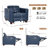 Wall-hugger Power Recliner, High Leg Recliner with Adjustable Headrest, for Small Spaces, Faux Leather-1359841492