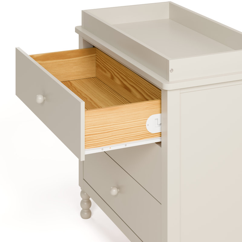 Rio 3 Drawer Chest With Changing Topper, Frosted Oat