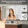 Kyante  Aluminum  Medicine Cabinet with LED Mirror for Bathroom,  Wall Mounted Surface led Medicine Cabinet, Defog, Stepless Dimming, 3 Color Change, 2 Outlets, 2USB