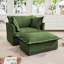 Fauteuil rembourré avec housse et repose-pieds-1471635988