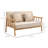 Comfortable Upholstered Loveseat Polyester Modern For Bedroom Small Spaces