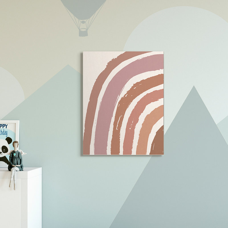 Arc-en-ciel désertique, Toile tendue, H 40 po x l 30 po x P 1,5 po