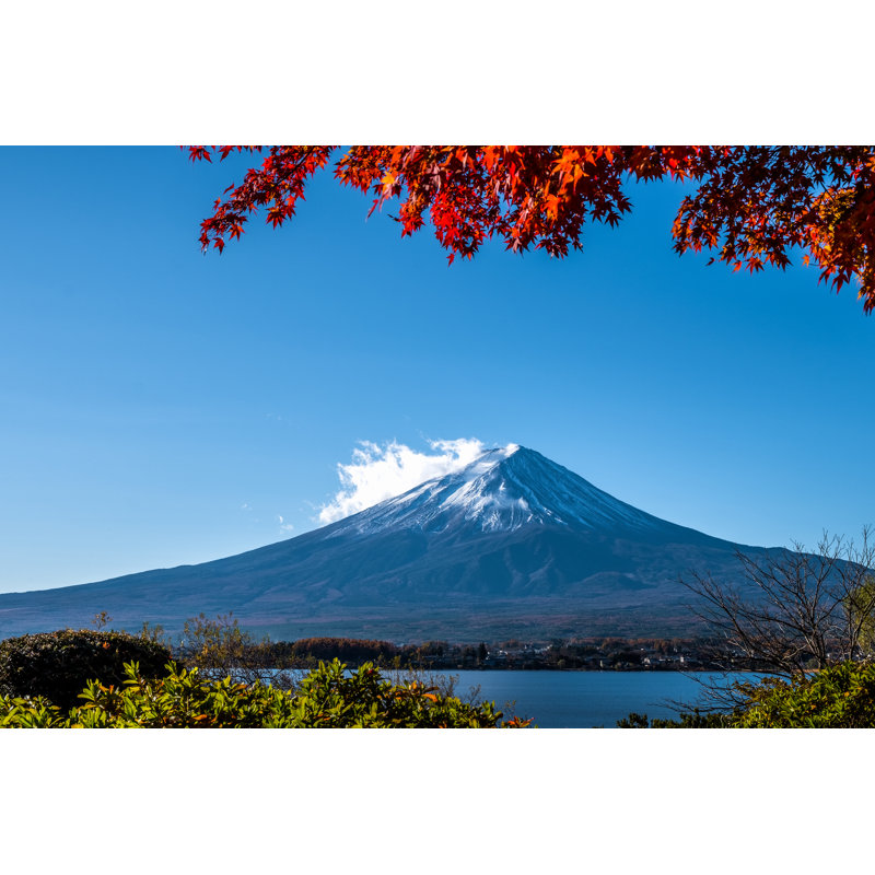 Kellan Mt.Fuji With Beautiful Autumn Leaves - Wrapped Canvas Print, 61cm H x 91cm W x 3.8cm D