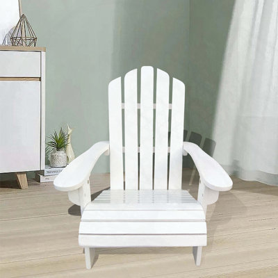 Solid Wood Children's Adirondack Chair - White