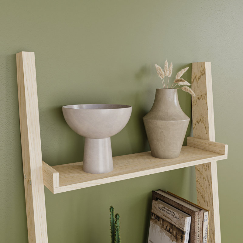 Ogilvie 56cm W Ladder Bookcase, 189cm H, Pine