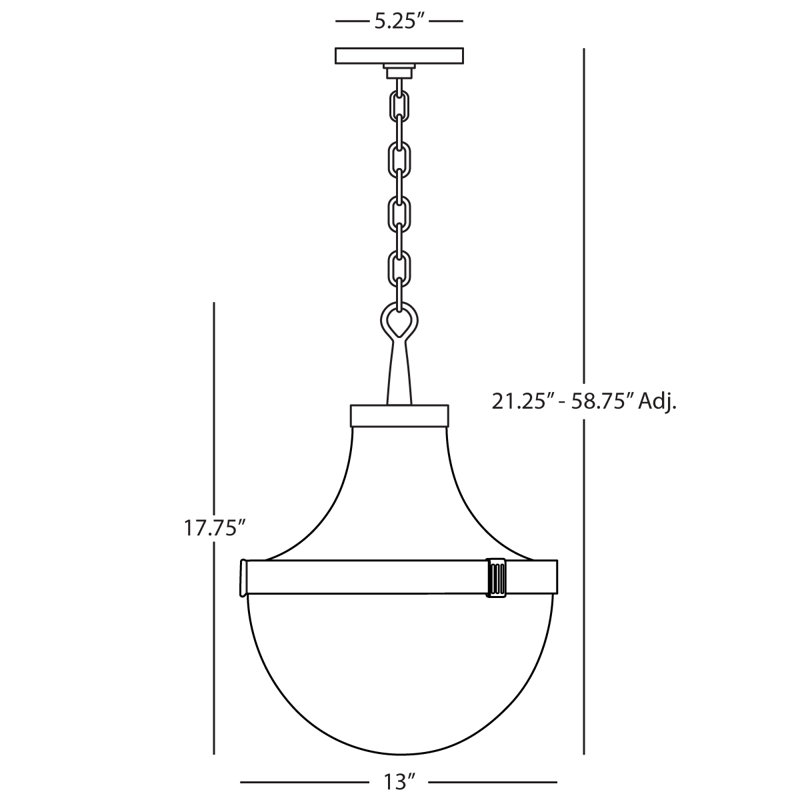 Brighton 1 - Light Single Pendant, Modern Brass