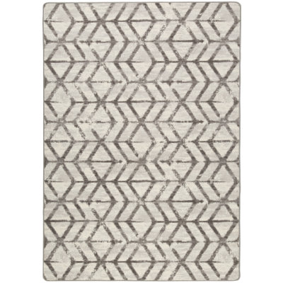 Tapis brun en flanelle à surpiqûres Imagine