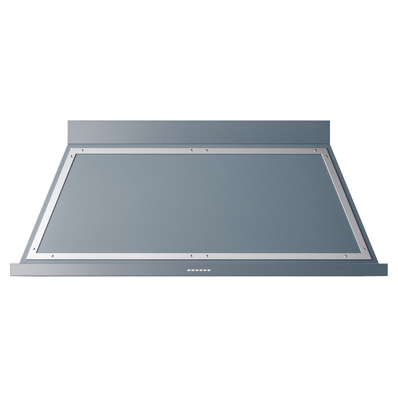 ILVE Nostalgie Noblesse 60 inch Range Hood, Blue Gray/Chrome