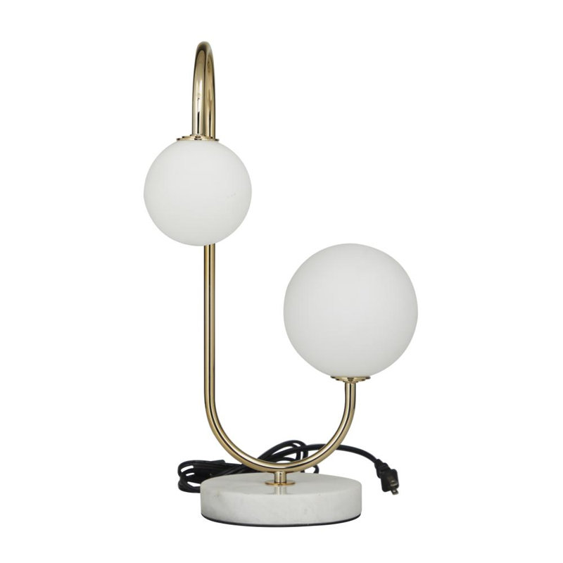 Lampe de table Ariza Cole and Gray, Or, H 18,45 po x l 9,9 po x P 11 po