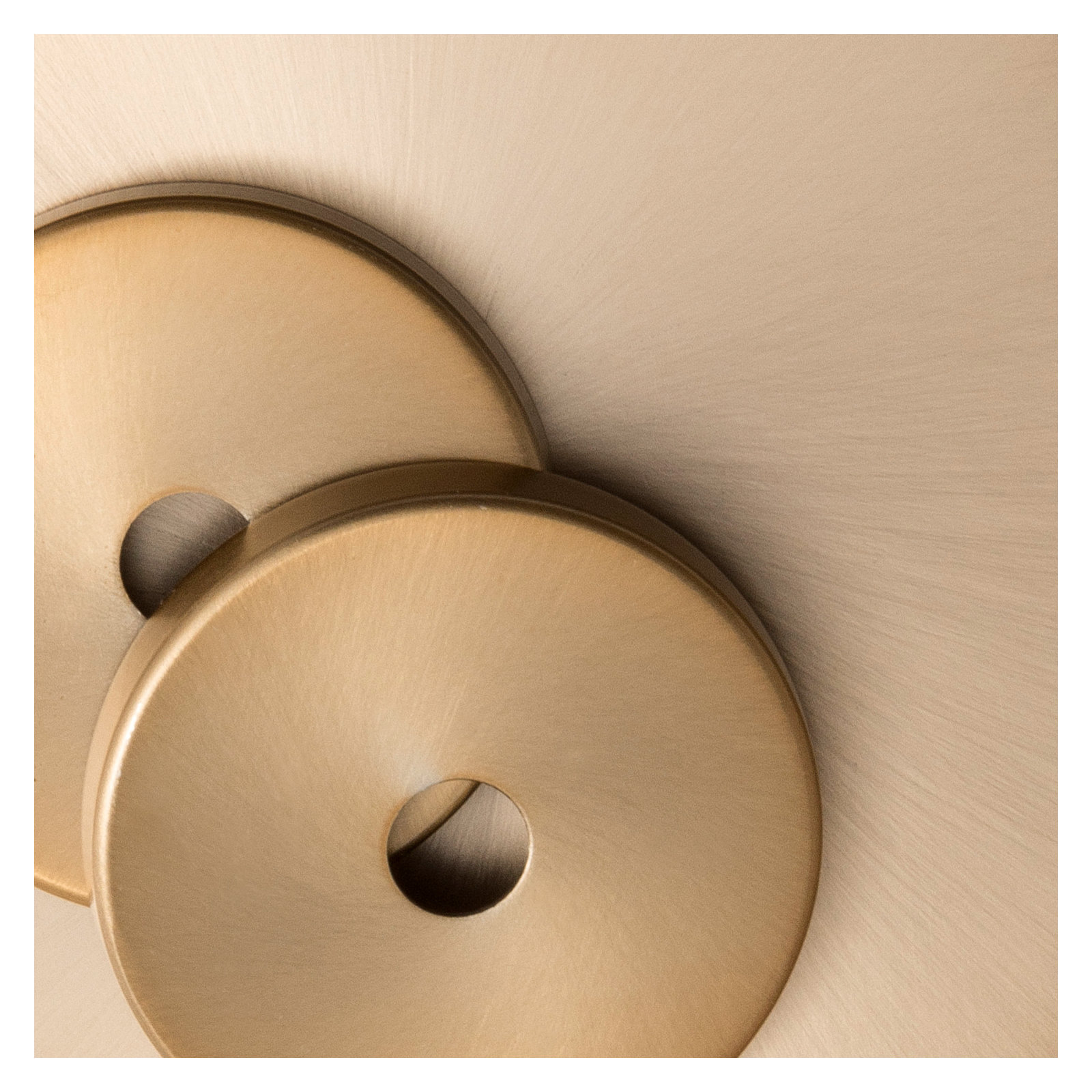 Nula 2 Light Glass Semi Flush Mount, Vibrant Gold