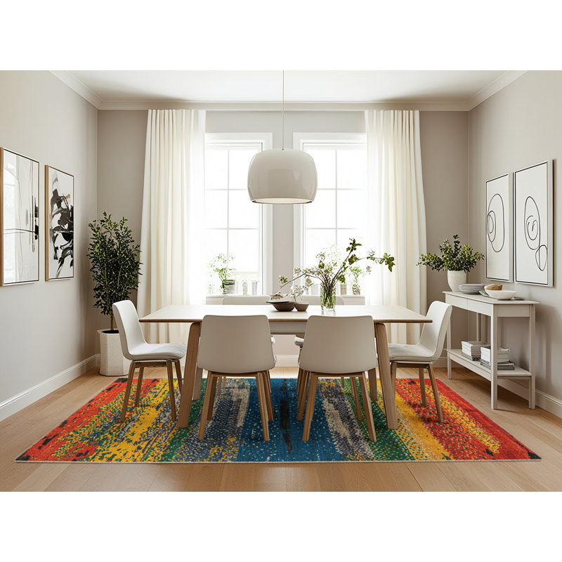 Monyca Abstract Indoor Rug, Rectangle 7' x 10'
