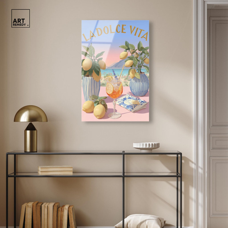 «Aperitivo Sunset», reproduction d'art sur toile par Art Remedy, H 30 po x l 20 po