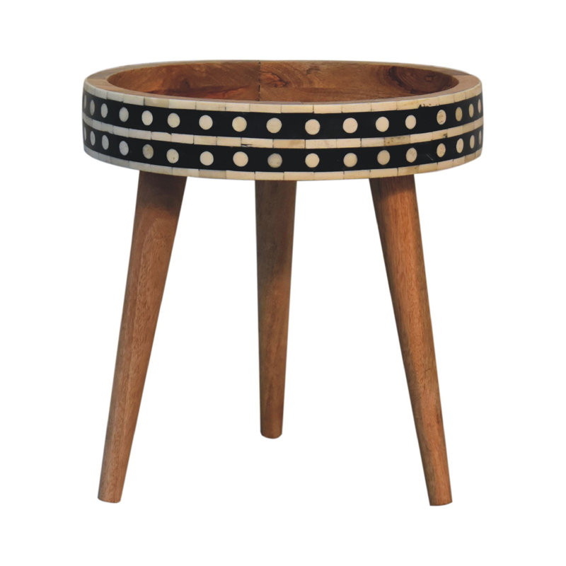 Adagdak Solid Wood 3 Legs End Table
