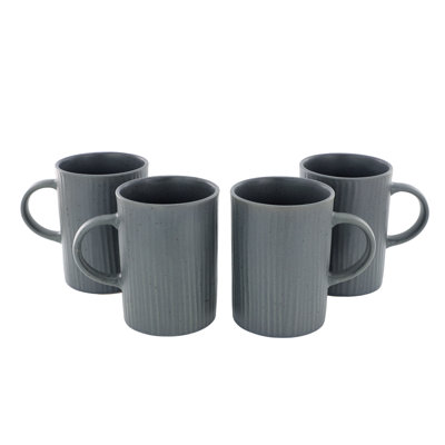 Gibson Meritage Can Shape 19.2 Ounce Stoneware Mug In Blue
