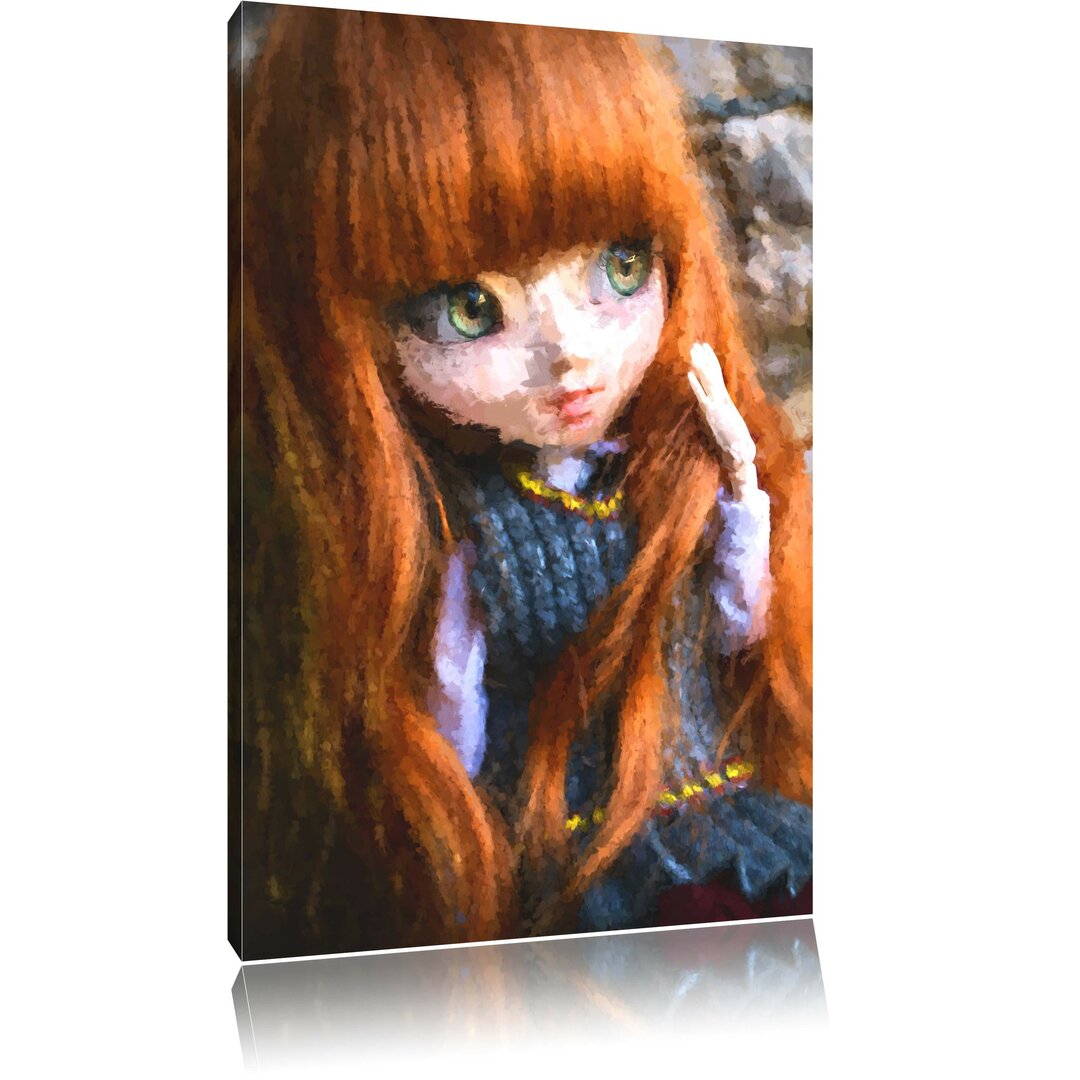 Leinwandbild Pullip mit Augen in Braun/Blau