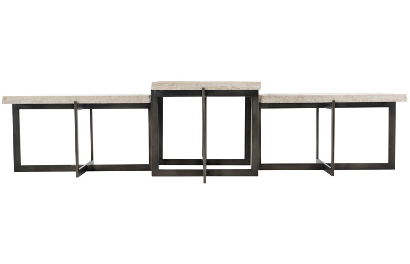 Hathaway Cross Legs Coffee Table, 19.5" H x 22.25" L x 22.25" W