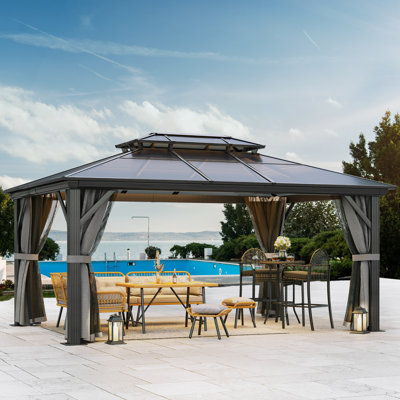 Balconera Polyethylene Double Roof with Aluminum Frame Patio Gazebo