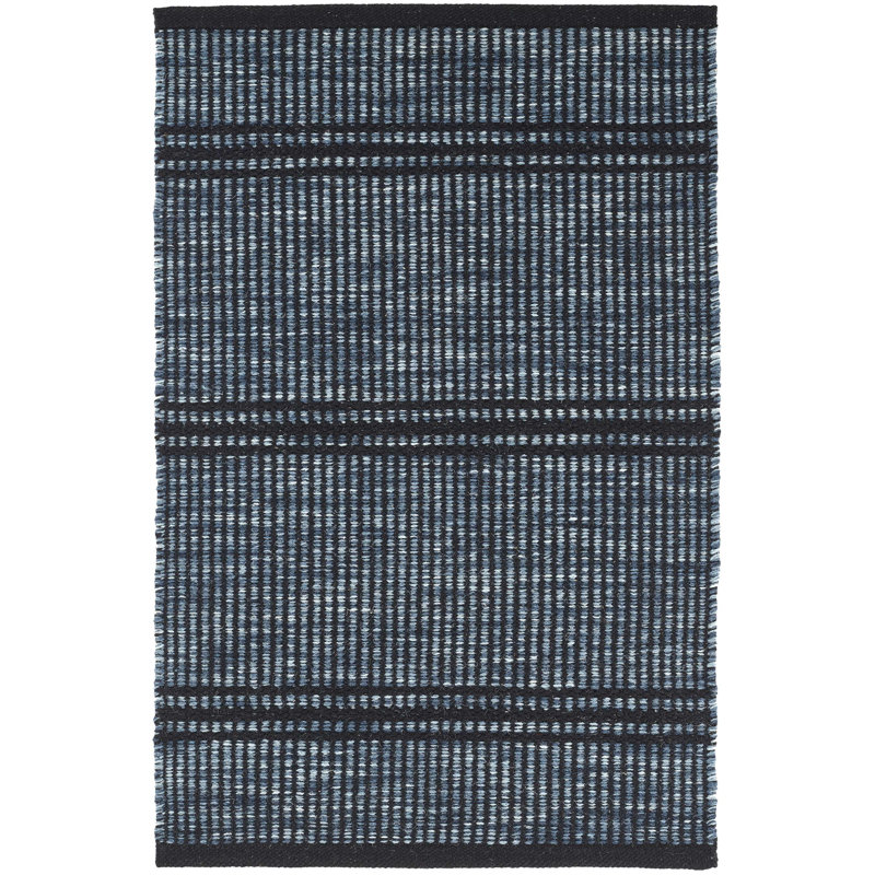 Malta Handwoven Wool Rug, Rectangle 9'6" x 13'6", Navy