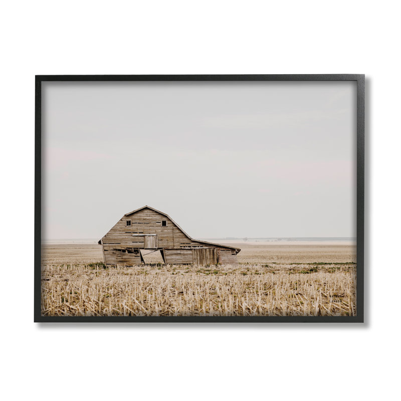 Ranch Ranch, photographie sur bois par Nathan Larson, H 16 po x l 20 po x P 1,5 po, Giclée encadrée noir minuit