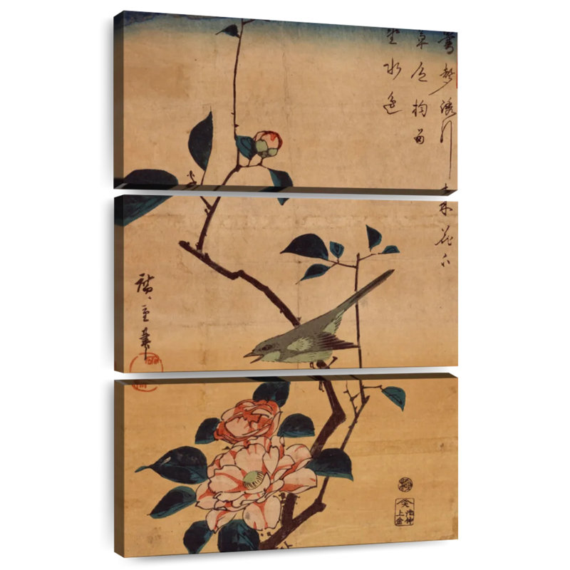 Ukiyo-E Camélia et rossignol