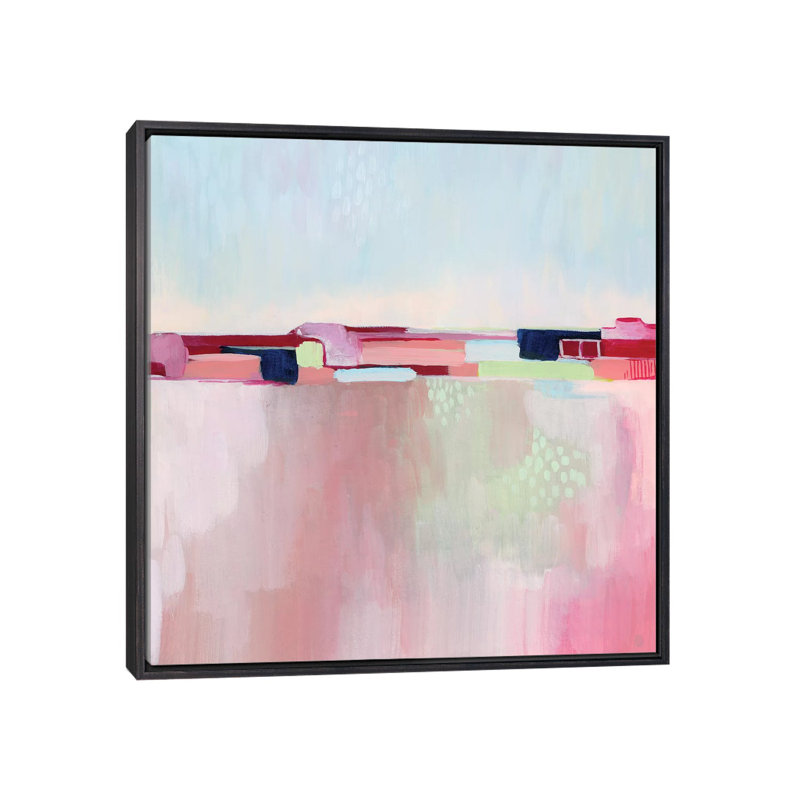 « Candy Cityscape I » par Grace Popp, reproduction d’art, Pas de tapis, Toile avec cadre noir patiné