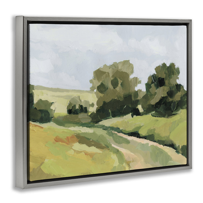 "Winding Path", impression sur toile encadrée par Victoria Barnes, H 17 po x l 21 po, Cadre flottant gris lustré