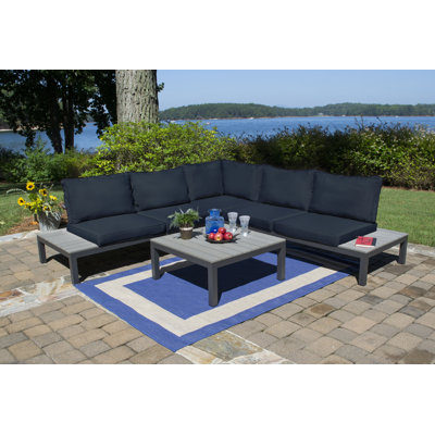 Lakeview Modern Outdoor Aluminum Sectional by Tortuga Outdoor
