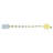Wood 22 in. Spring Bead Lemon Garland