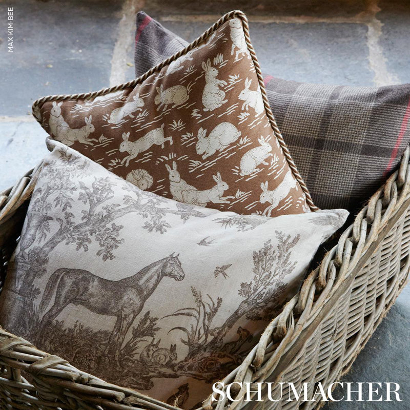 Western Toile Fabric, Carbon