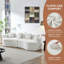 Canapé incurvé de luxe en chenille beige - canapé moelleux en mousse haute densité, aucun assemblage requis, mobilier de salon moderne-127271348