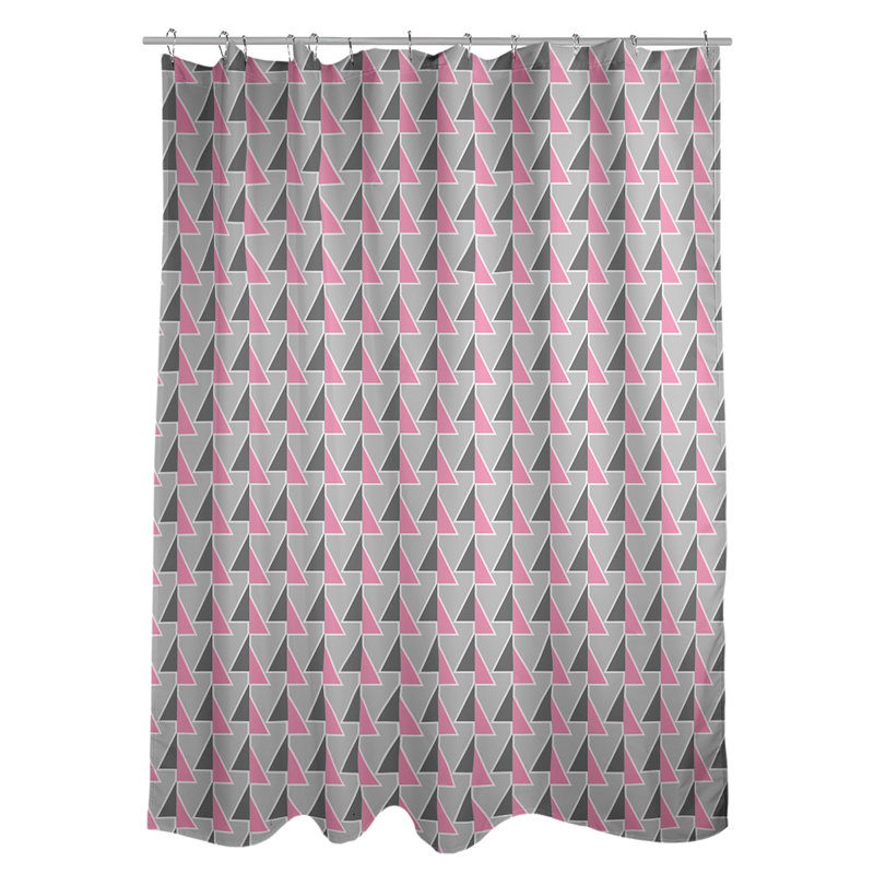 Rideau de douche à flèches décalées, Rose