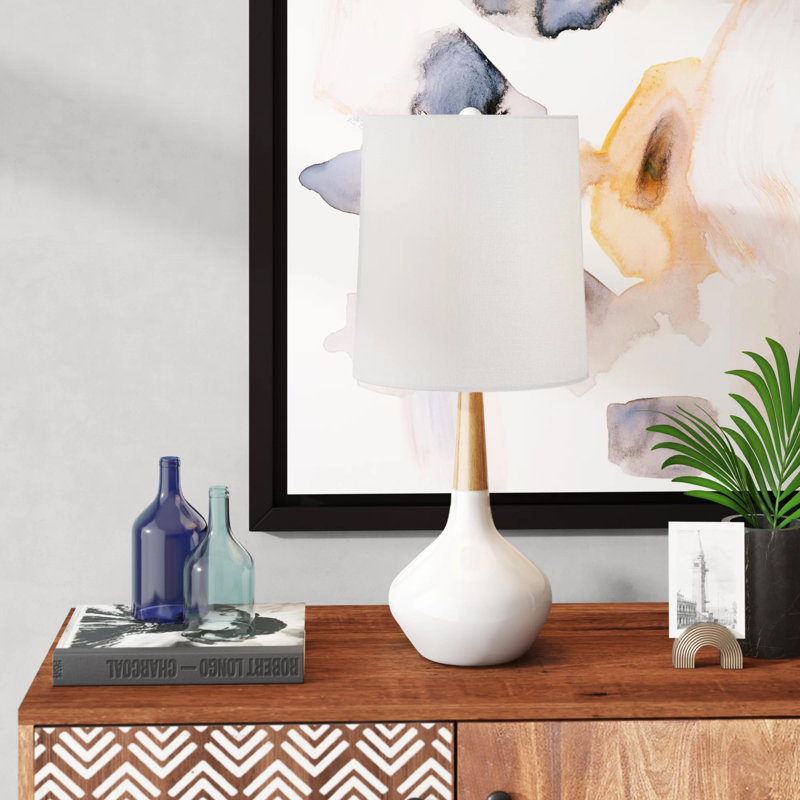 Lampe de table blanche 25 po Ieuan