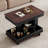 U-Can Adjustable End Table with Wheels, Modern Multifunctional Sofa Side Table with Lift-Top, 360°Rotating Top and Storage Space for Living Room, Small Space-577522569