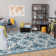 Luna Traditional Pattern Printed Area Rug - Soft, Low-Pile Rug for Living Room & Bedroom