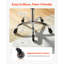 Tabouret de selle avec support pour le dos, capacité de poids de 500 lb, hauteur réglable, roulettes silencieuses, siège en cuir PU ergonomique, chaise roulante pivotante à 360 ° pour tabouret de salon, spa, bar, médical, noir