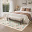 Tapis floral rose / beige antidérapant lavable à la machine Bloom-1590878324-1590878327