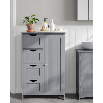 Armoire de rangement Manhattan Floor, armoire autoportante, avec 4 tiroirs, tablette ajustable