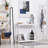 2-Tier Console Table, Sofa Side Table With Storage Shelf, X Design For Entryway, Living Room, And Hallway-1870077974