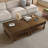 Fluted Lift-Top Coffee Table Hidden Open Storage Solid Wood Legs-443566995