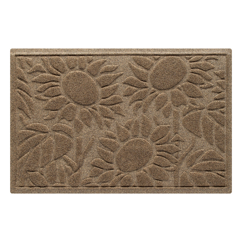 WaterHog Sunshine Day 23 in. X 35 in. Indoor Outdoor Door Mat, Light Brown