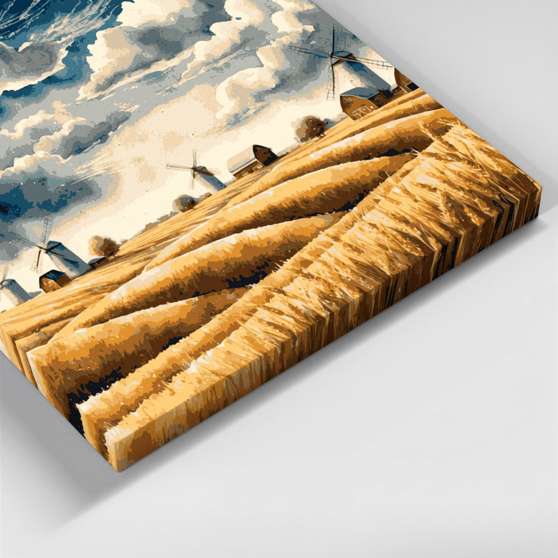 Farm Cloud Patterns Beige Canvas Wall Art, 8" H x 10" W