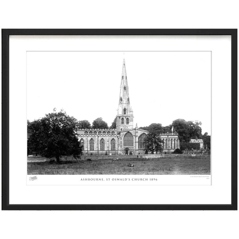 Ashbourne, St Oswald's Church 1896 - Single Picture Frame Print, 45cm H x 60cm W x 2.3cm D