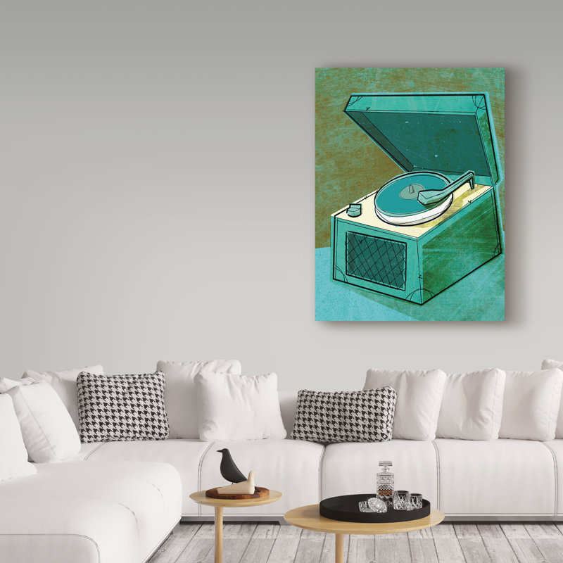 «Beat Phono» par Kaior, impression sur toile tendue, H 19 po x l 14 po x P 2 po