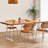 Modern Cherry Wood Color Rectangular Solid Wood Dining Table-902728824