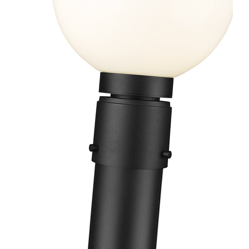 Lampadaire noir 1 lumière Hyrup 85,25 po (double), Givré