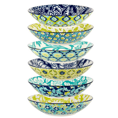 Ensemble de 6 bols à tapisserie Tapisserie de 6 pièces de 9,25 po de diamètre x 2,25 po de 40 oz