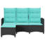  Canapé de patio inclinable avec coussins en L noir-1733600137-1733600132