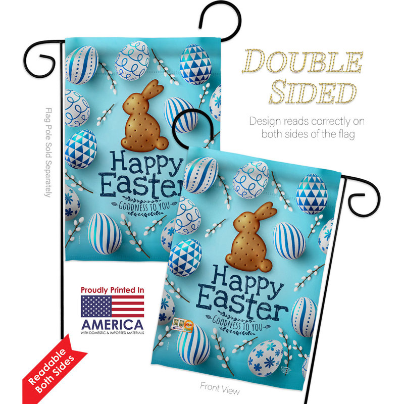 Double Sided Polyester Easter, 18.5" H x 13" W