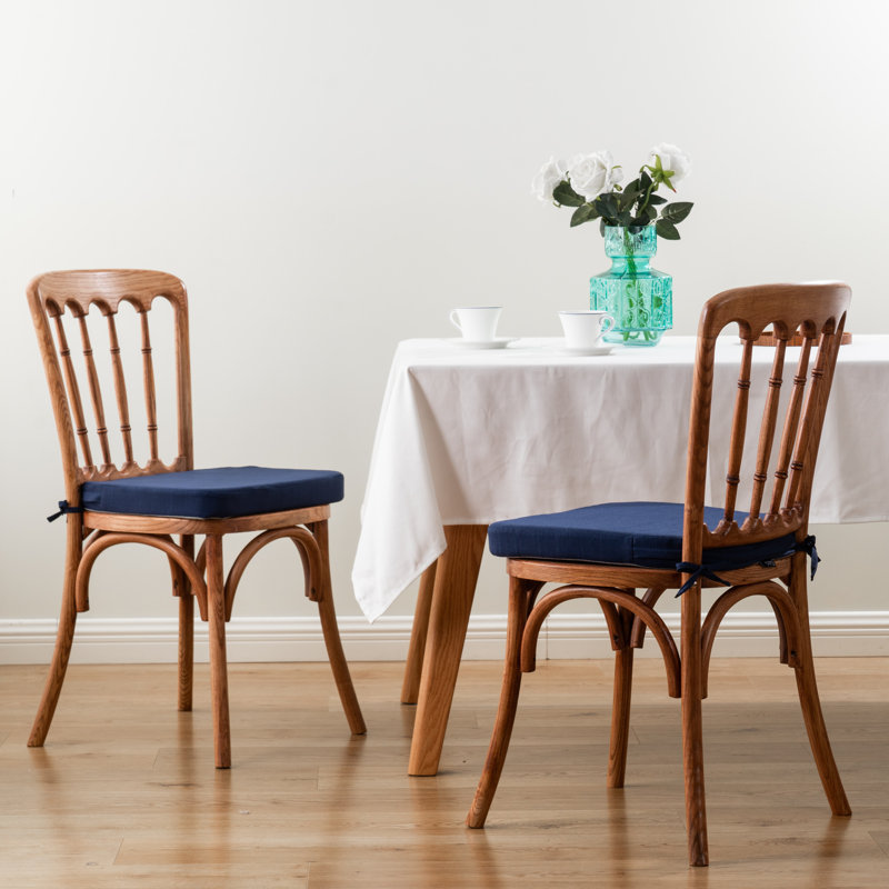 Chair Cushions for Dining Chairs with Ties, Indoor/Outdoor Kitchen Chair Pad with Non-Slip Backing, Dining Seat Cushion with Machine Washable Removable Cover, 16"x16"x2"