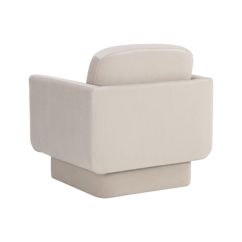 Lounge Chair, Taupe Polyester